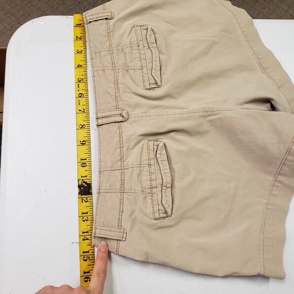 Vintage Old Navy Womens Y2K Low Rise Shorts Size 4 Tan Preppy Stretch Neutral - Picture 5 of 9